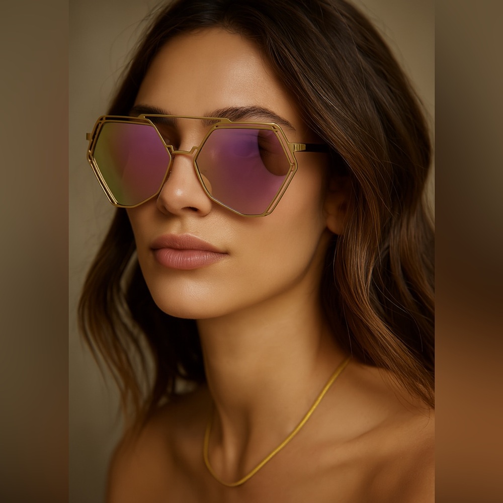 SUPER LOVERS made in Japan sunglasses vintage hexagon